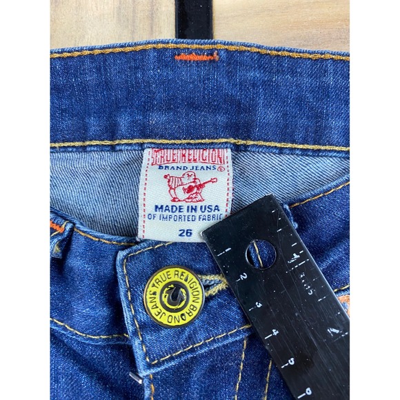True Religion Womens Joey Super T Jeans Dark Wash Bootcut Size 26 Made in USA - Picture 3 of 6